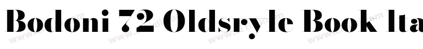 Bodoni 72 Oldsryle Book ltalic字体转换